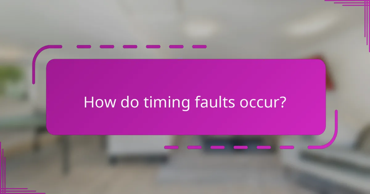How do timing faults occur?