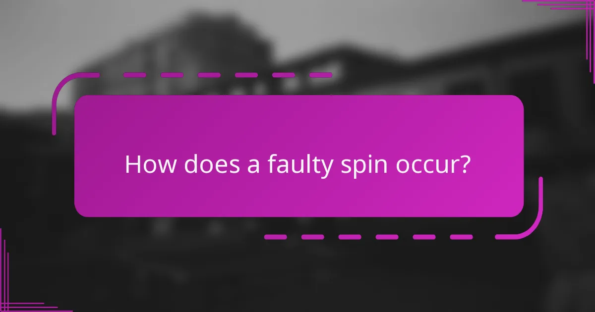 How does a faulty spin occur?